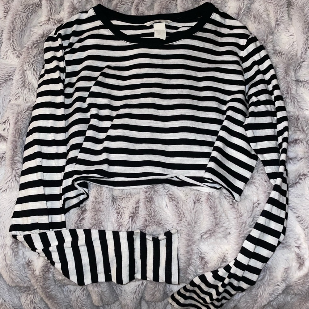 cropped long sleeve h&m top